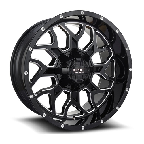 Impact Off-Road 813 Gloss Black Milled - Part Number 813GB-201266-44 Impact Off-Road 813 Gloss Black Milled Photo