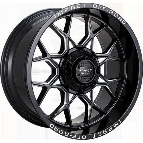Impact Off-Road 828 Gloss Black Milled Photo