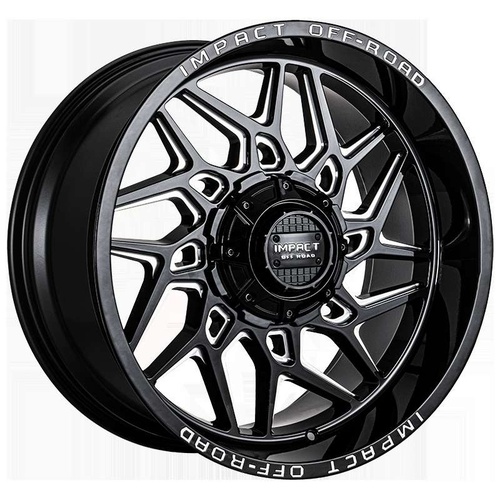 Impact Off-Road 829 Gloss Black Milled Photo