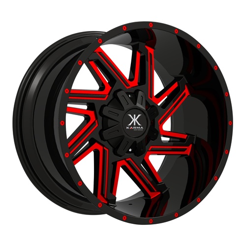 Karma K29 Black Milled With Red Paint Photo