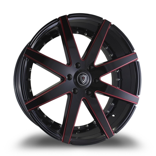 Marquee Wheels M3226B Black W/ Red Milling Photo