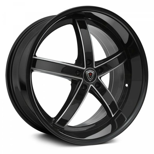 Marquee Wheels M5330A Black Machined - Part Number 5330A20105512040BP Marquee Wheels M5330A Black Machined Photo