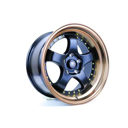 Mst MT07 Gloss Black W/ Bronze Machined Lip & Gold Rivet Photo