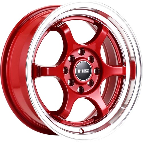 NS Wheels Ns1202 Red With Machined Lip - Part Number NS1202157013+38RBL NS Wheels Ns1202 Red With Machined Lip Photo