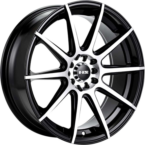 NS Wheels Ns1501 Gloss Black Machined - Part Number NS1501167026+38BMF NS Wheels Ns1501 Gloss Black Machined Photo