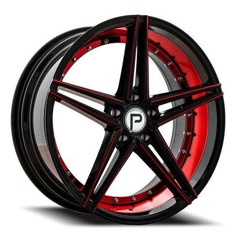 Pinnacle Savage P206 Gloss Black W/ Red Undercut - Part Number P2062085108-35GBIR Pinnacle Savage P206 Gloss Black W/ Red Undercut Photo