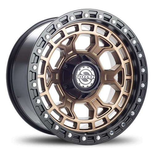 Scorpion Nomad Matte Bronze W/ Black Simulated Beadlock - Part Number ND-18963539+12BZBL Scorpion Nomad Matte Bronze W/ Black Simulated Beadlock Photo