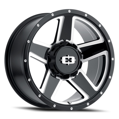 Vision Offroad Empire Trailer 390 Gloss Black Milled Spoke - Part Number 390VTA5607GBMS0 Vision Offroad Empire Trailer 390 Gloss Black Milled Spoke Photo