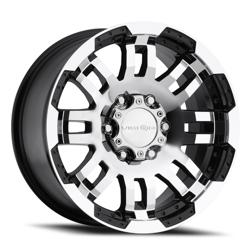 Vision Offroad Warrior Trailer 375 Gloss Black Machined Face - Part Number 375VTH5683GBMF0 Vision Offroad Warrior Trailer 375 Gloss Black Machined Face Photo