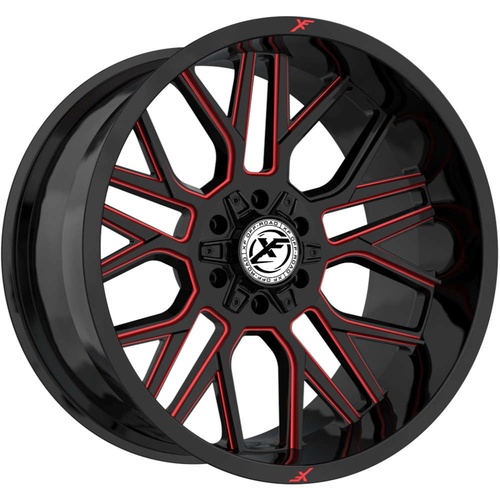 XF Offroad Xf-235 Gloss Black & Red Milled Photo