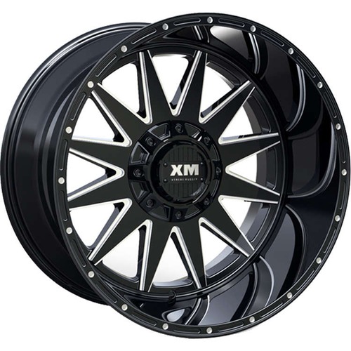 Xtreme Mudder XM312 Gloss Black Milled - Part Number XM3121895139751500110BM Xtreme Mudder XM312 Gloss Black Milled Photo