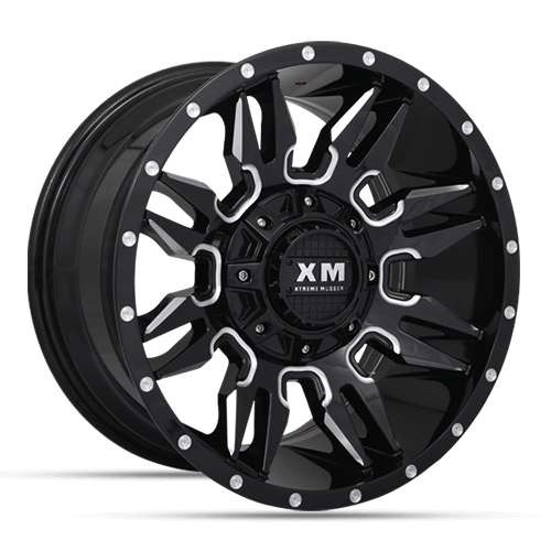 Xtreme Mudder XM320 Gloss Black Milled - Part Number XM320201051155127078.1GBM Xtreme Mudder XM320 Gloss Black Milled Photo