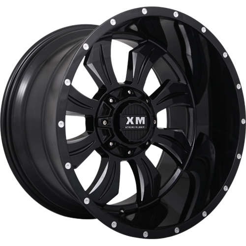 Xtreme Mudder XM323 Gloss Black Milled - Part Number XM323221251155127-4478GBM Xtreme Mudder XM323 Gloss Black Milled Photo