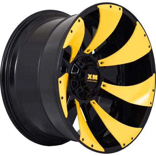 Xtreme Mudder XM326 Gloss Black Yellow Inserts Photo