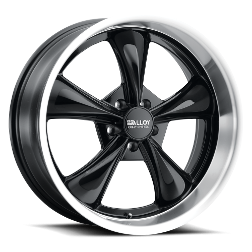 Alloy Creations Ac505 Gloss Black Machined Lip - Part Number 505AA-1770J0 Alloy Creations Ac505 Gloss Black Machined Lip Photo