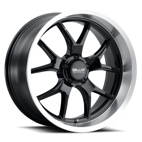 Alloy Creations Ac525 Gloss Black Machined Lip - Part Number 525AA-1880J0 Alloy Creations Ac525 Gloss Black Machined Lip Photo