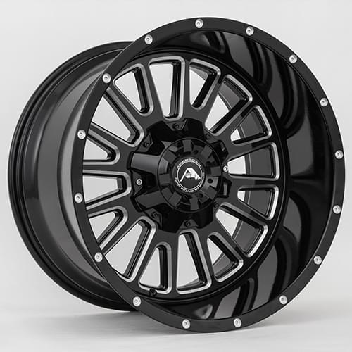 American Offroad A105 Gloss Black W Milled Spokes
