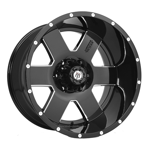 American Truxx Armor AT155 Black W/ Milled Spokes Photo