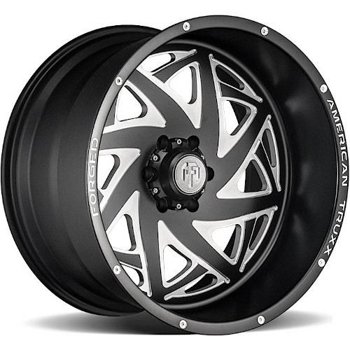 American Truxx Forged Kronos ATF1910 Matte Black W/ Milled Spokes - Part Number ATF1910-24470-76M American Truxx Forged Kronos ATF1910 Matte Black W/ Milled Spokes Photo