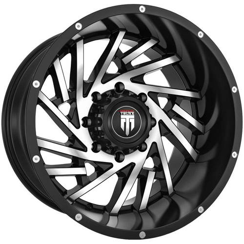 American Truxx Web AT161 Black W/ Machined Face - Part Number AT161-2281BM-44 American Truxx Web AT161 Black W/ Machined Face Photo