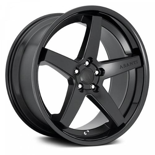 Asanti Black Label ABL-31 Satin Black W/ Gloss Black Lip - Part Number ABL31-20905235SB Asanti Black Label ABL-31 Satin Black W/ Gloss Black Lip Photo