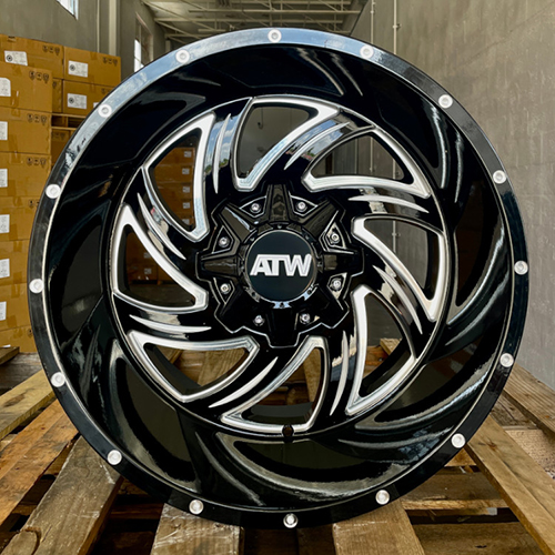 ATW Offroad 003 Gloss Black W/ Milled Spokes - Part Number WATW003-2 ATW Offroad 003 Gloss Black W/ Milled Spokes Photo