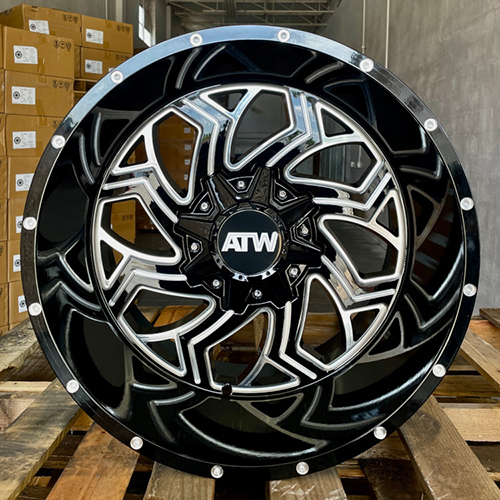 ATW Offroad 004 Gloss Black W/ Milled Spokes - Part Number WATW004-01 ATW Offroad 004 Gloss Black W/ Milled Spokes Photo