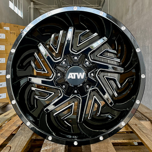 ATW Offroad 006 Gloss Black W/ Milled Spokes - Part Number WATW006-2 ATW Offroad 006 Gloss Black W/ Milled Spokes Photo