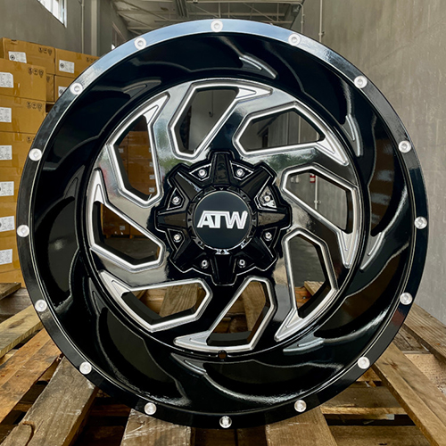 ATW Offroad 007 Gloss Black W/ Milled Spokes - Part Number WATW007-1 ATW Offroad 007 Gloss Black W/ Milled Spokes Photo