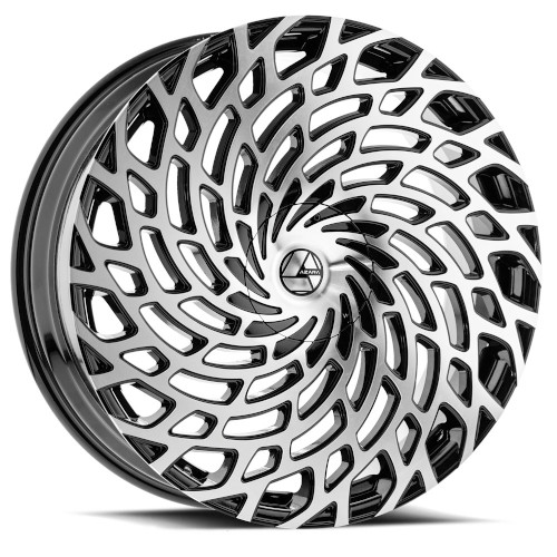 Azara AZA-523 Gloss Black Machined - Part Number AZA-52330955115120+15BM Azara AZA-523 Gloss Black Machined Photo