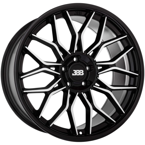 Big Baller Brand H148 Z08 Gloss Black With Machined Face - Part Number H148-Z08-1886 Big Baller Brand H148 Z08 Gloss Black With Machined Face Photo