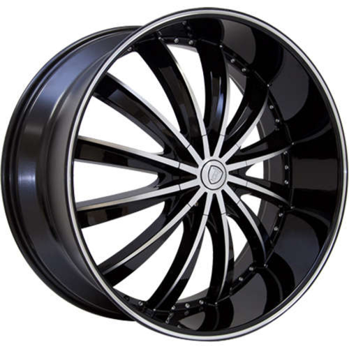 Borghini B19 Black Machined w/ Milled Lip - Part Number WBWW019S16O23P031F036C11 Borghini B19 Black Machined w/ Milled Lip Photo