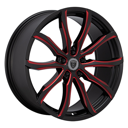 Borghini BW32 Black W/ Red Milled Accents - Part Number BW32-2865BWR Borghini BW32 Black W/ Red Milled Accents Photo