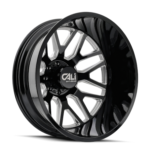 Cali Offroad Invader 9115 Dually Gloss Black W/ Milled Spokes