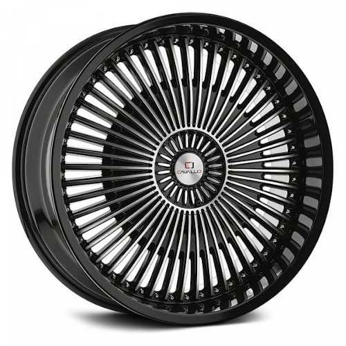 Cavallo CLV-41 Gloss Black W/ Machined Face - Part Number CLV-41208551101143+35BM Cavallo CLV-41 Gloss Black W/ Machined Face Photo