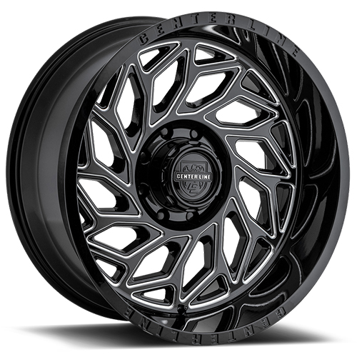 Centerline Offroad LT-6 846 Gloss Black W/ Milled Spokes - Part Number 846BM-2208119 Centerline Offroad LT-6 846 Gloss Black W/ Milled Spokes Photo