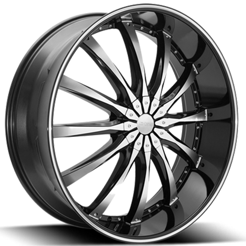 D Centi DW8 Black Machined w/ Machined Lip & Alum Cap - Part Number DW8090055+30BML D Centi DW8 Black Machined w/ Machined Lip & Alum Cap Photo