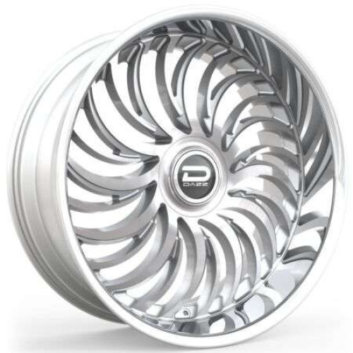 Dazz D103 Heat Brushed Gloss Silver w/ Chrome Stainless Lip - Part Number D103249008P0022 Dazz D103 Heat Brushed Gloss Silver w/ Chrome Stainless Lip Photo