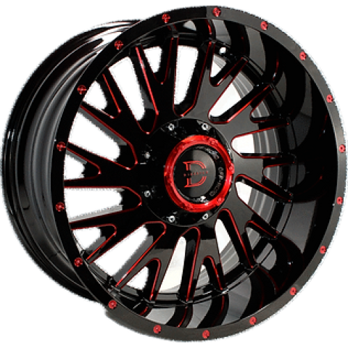Disaster Off Road D03 Gloss Black W/ Candy Red Milled Accents