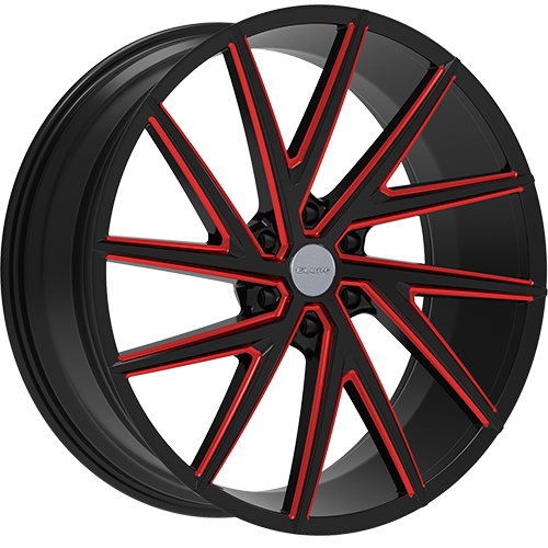 Elure ELR050 Black W/ Red Milled Accents - Part Number ELR050-24985-24BWR Elure ELR050 Black W/ Red Milled Accents Photo