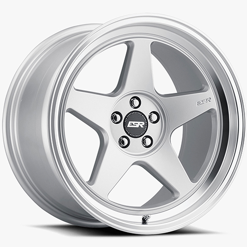 ESR CR5 Hyper Silver W/ Machined Lip - Part Number 80551415 CR5HS-ML 5X108 ESR CR5 Hyper Silver W/ Machined Lip Photo