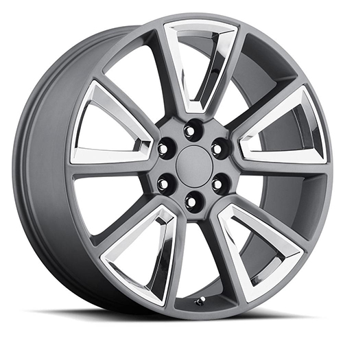 Factory Reproductions FR 57 Chevrolet Tahoe Gunmetal W/ Chrome Inserts Photo