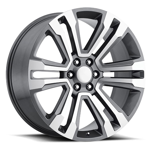 Factory Reproductions FR 72 Escalade Gloss Gray W/ Machined Face - Part Number 72410306510 Factory Reproductions FR 72 Escalade Gloss Gray W/ Machined Face Photo