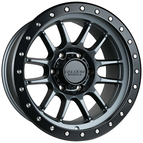 Falcon Wheels T7 Matte Gunmetal W/ Black Ring Photo