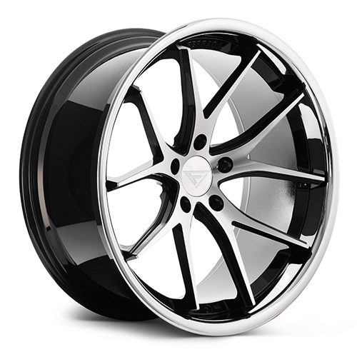 Ferrada FR2 Machine Black With Chrome Lip - Part Number FR220105115MA13 Ferrada FR2 Machine Black With Chrome Lip Photo