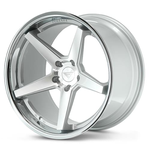 Ferrada FR3 Machined Silver W/ Chrome Lip - Part Number FR320105115MS13 Ferrada FR3 Machined Silver W/ Chrome Lip Photo
