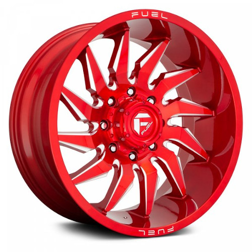 Fuel Offroad Saber D745 Candy Red W/ Milled Spokes Photo