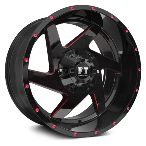 Full Throttle Ft6052 Black w/ Red Milling