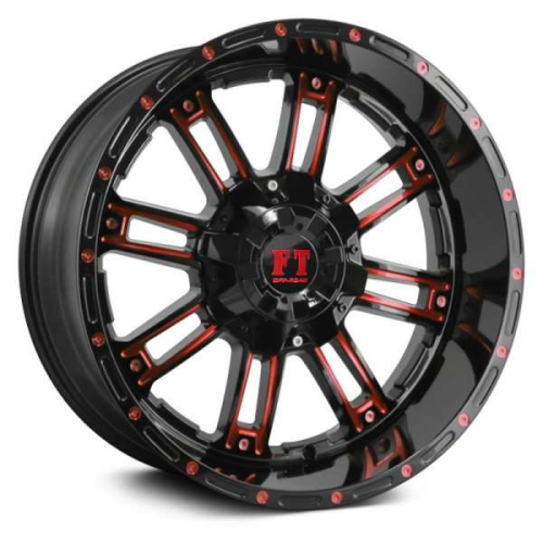 Full Throttle Ft8033 Black w/ Red Milling