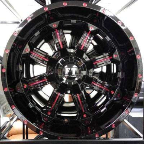 Full Throttle Ft8034 Black w/ Red Milling